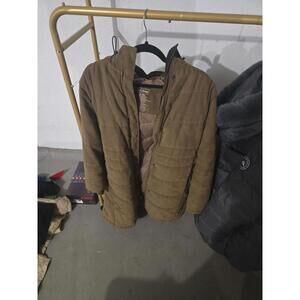 L.L. Bean Women's Brown Quilted PrimaLoft Winter Parka Hooded Jacket Size XL